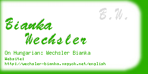bianka wechsler business card